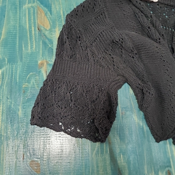 Black Lace Cardigan Small EUC - Picture 8 of 9